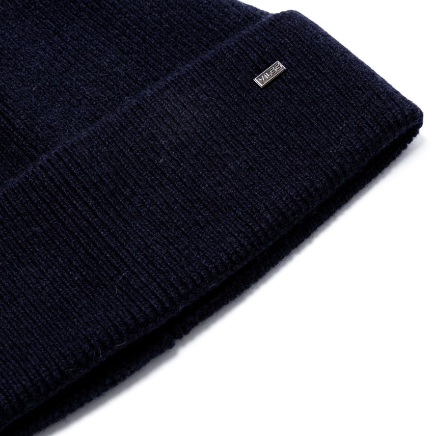 Шапка по голові чоловіча вовна з кашеміром синя ФРАНК 330-153, фото 2