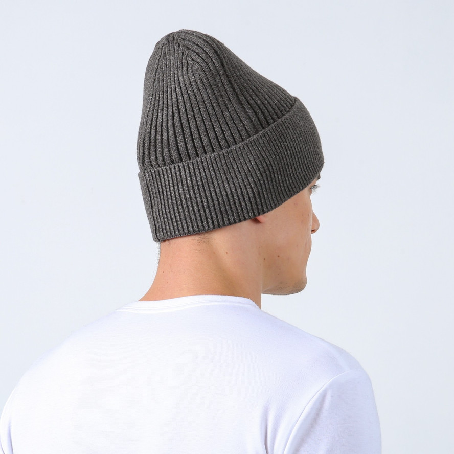 Шапка біні чоловіча бавовна сіра АНРІ 330-344, фото 4