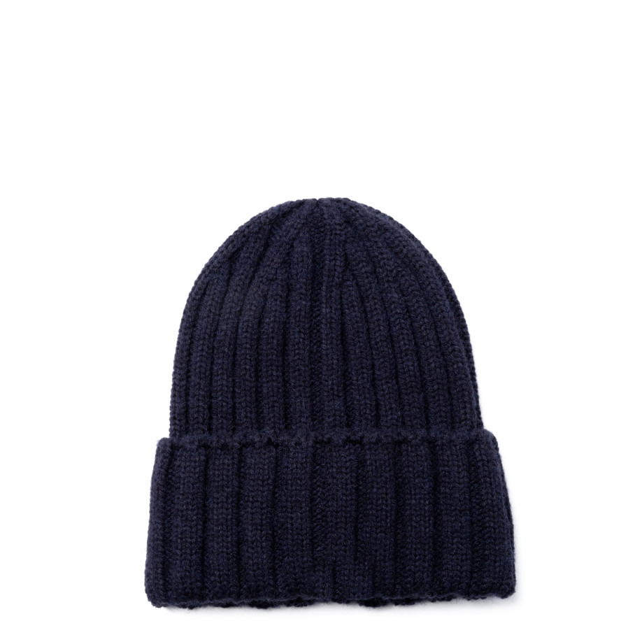 Шапка біні жіноча вовна з акрилом синя CLARK 330-535, фото 1