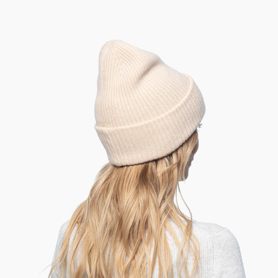 Шапка біні жіноча ангора з вовною бежева AVA 331-631, фото 4