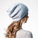 Шапка ковпак жіноча вовна блакитна LIORA 542-051, фото 4
