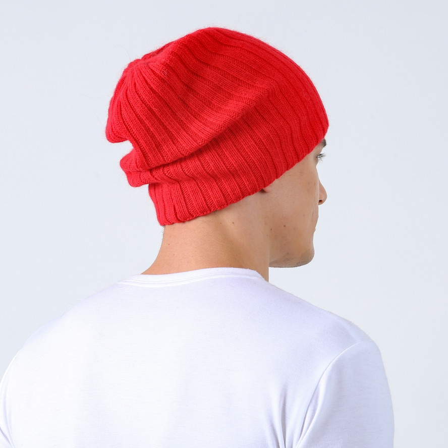 Шапка колпак мужская шерсть красная LIORA 542-068, фото 4