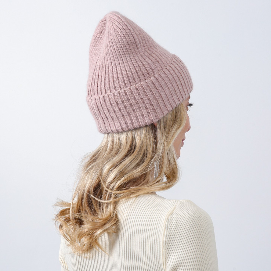 Шапка біні жіноча вовна бежева FREDERICK 542-075, фото 4