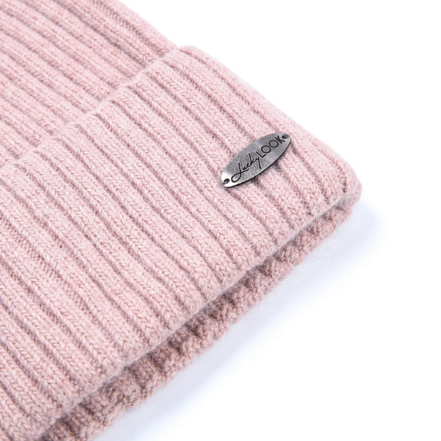 Шапка біні жіноча вовна бежева FREDERICK 542-075, фото 2