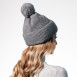 Шапка с помпоном женская акрил серая ЛУКА 542-129, фото 6
