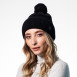 Шапка с помпоном женская акрил черная ЛУКА 542-136, фото 4