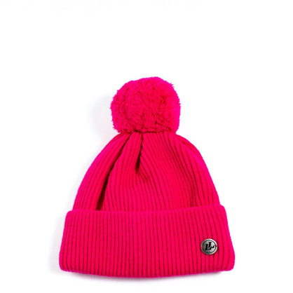 Шапка з помпоном жіноча акрил рожева ЛУКА 542-143 Шапка з помпоном жіноча акрил рожева ЛУКА 542-143
