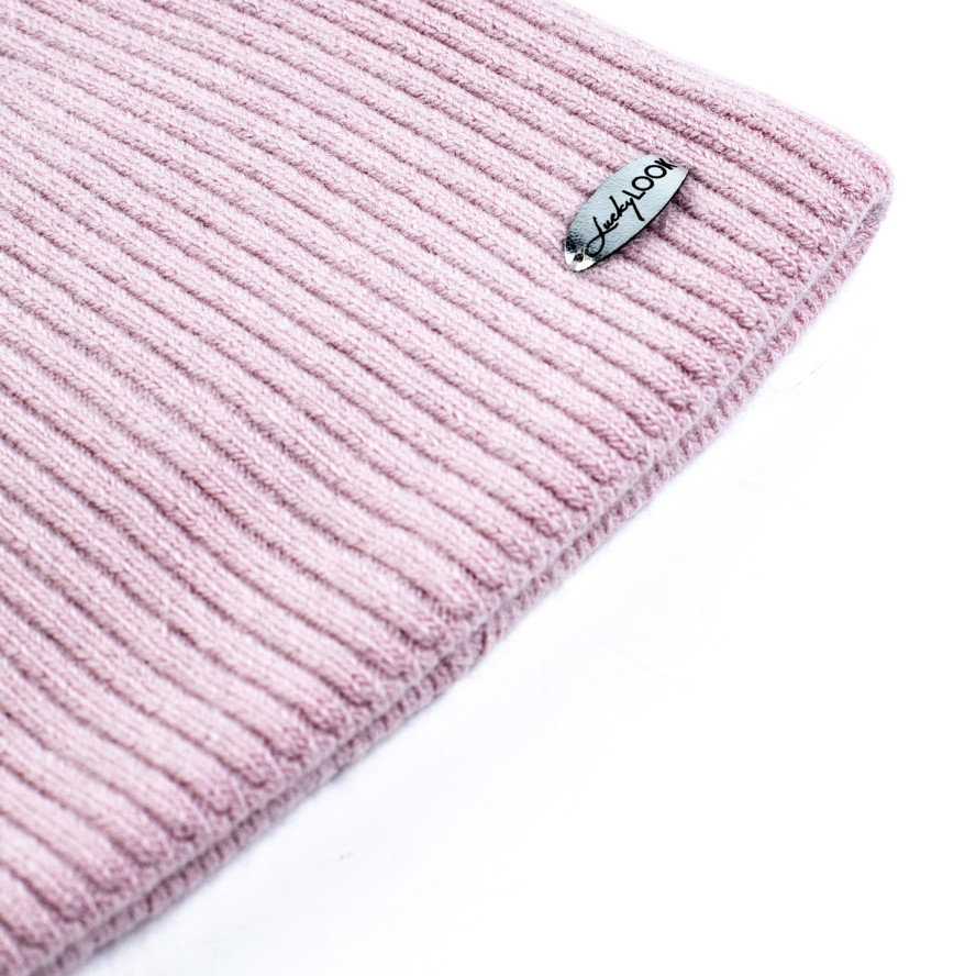 Шапка біні жіноча вовна рожева ЯРЕМА 542-198, фото 2