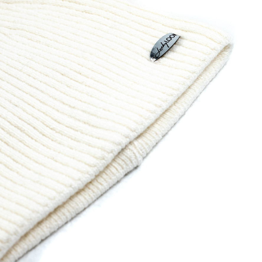 Шапка біні жіноча вовна біла ЯРЕМА 542-211, фото 2