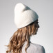 Шапка біні жіноча вовна біла ЯРЕМА 542-211, фото 5