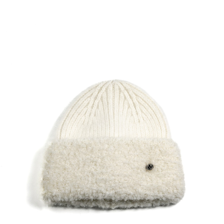 Шапка біні жіноча ангора біла ГОАР 564-398, фото 1