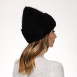 Шапка біні жіноча ангора чорна ГОАР 564-411, фото 4