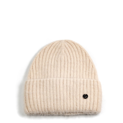 Шапка біні жіноча ангора бежева МУНА 564-466