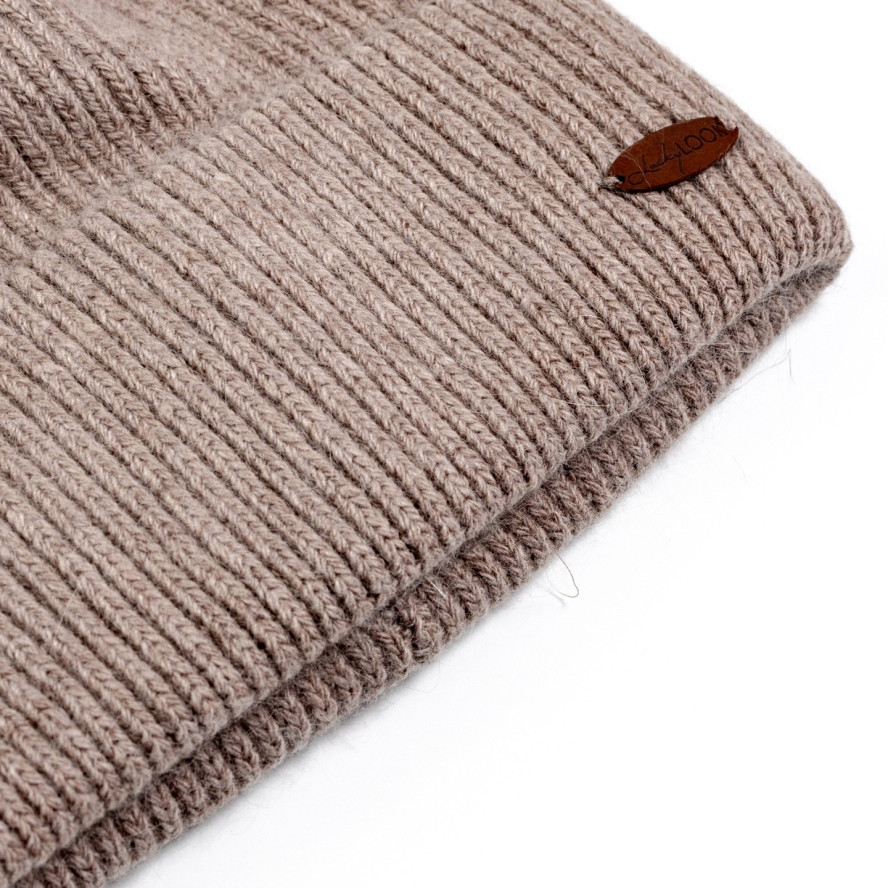 Шапка біні жіноча вовна бежева ІЛАРІЯ 564-619, фото 2