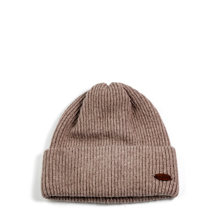 Шапка біні жіноча вовна бежева ІЛАРІЯ 564-619, фото 1