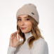 Шапка біні жіноча вовна бежева ІЛАРІЯ 564-626, фото 3