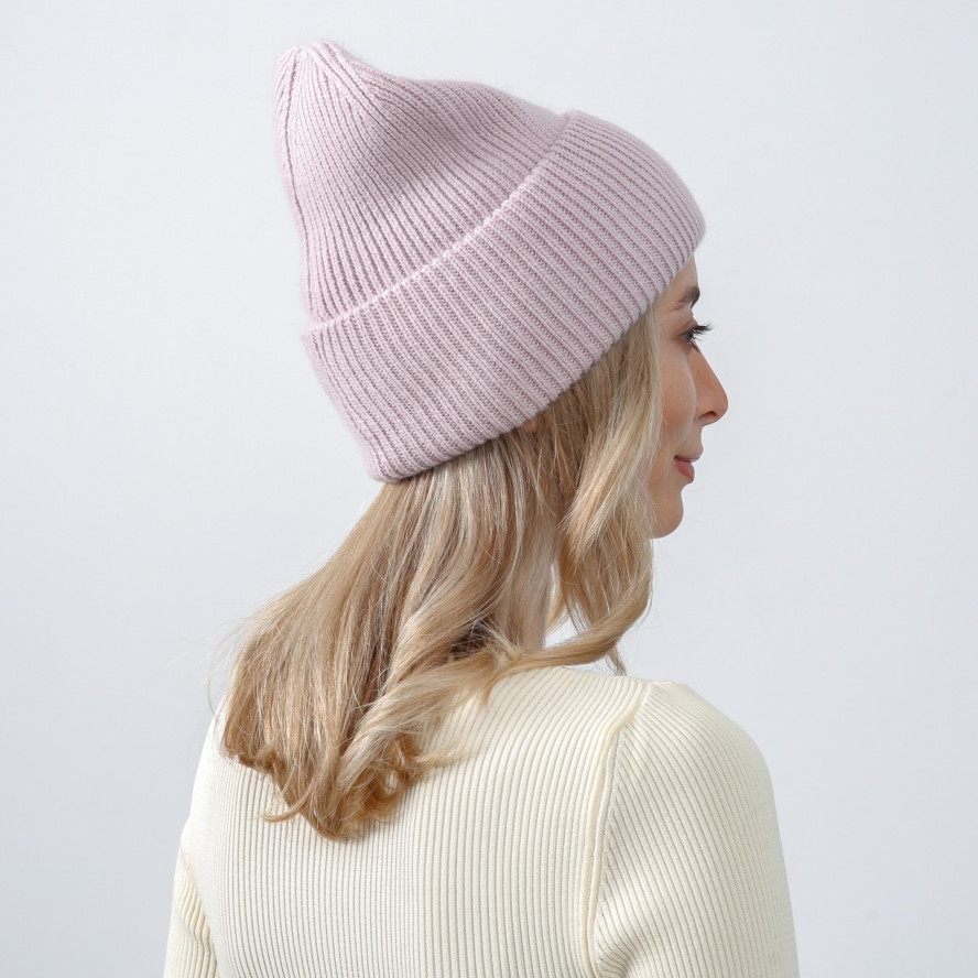 Шапка біні жіноча вовна рожева GEORGE 565-463, фото 4