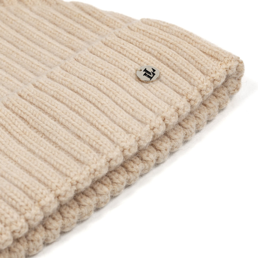 Шапка по голові з вушками жіноча віскоза з ангорою бежева НОВІЯ 565-715, фото 2