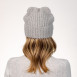 Шапка по голові з вушками жіноча віскоза з ангорою сіра НОВІЯ 565-722, фото 4