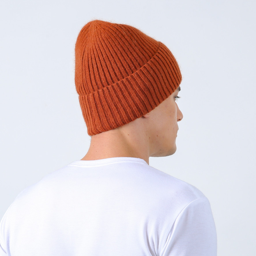 Шапка біні чоловіча вовна коричнева FREDERICK 567-115, фото 4