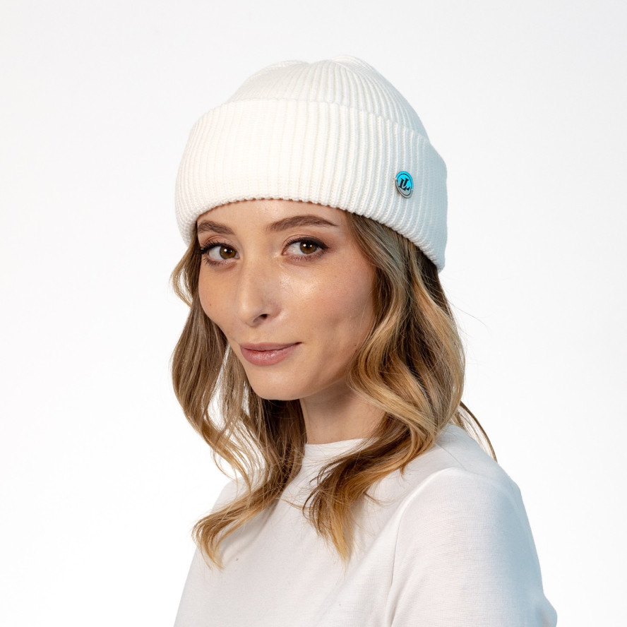 Шапка по голові жіноча віскоза біла СТИМ 570-450, фото 3