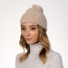 Шапка бини женская вискоза с ангорой бежевая АРИЭЛЬ 570-511, фото 3
