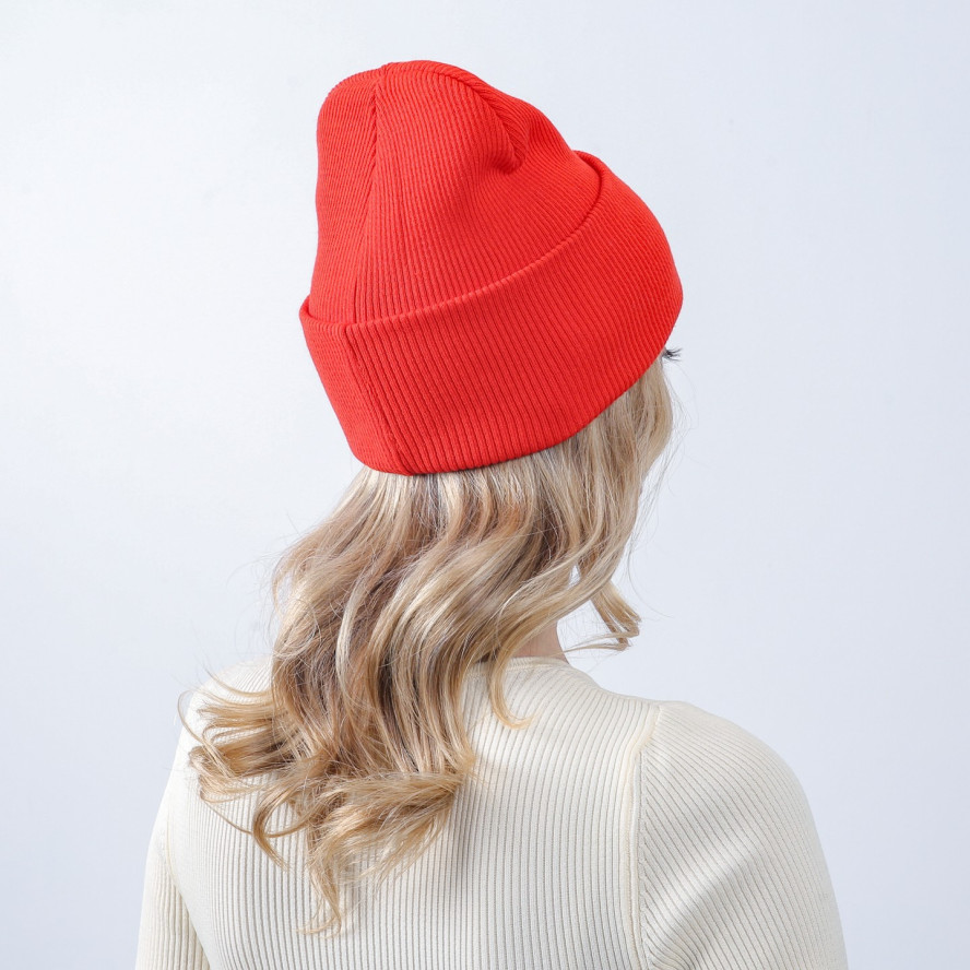 Шапка біні жіноча бавовна помаранчева FREYA 573-123, фото 4