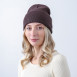 Шапка бини женская хлопок коричневая FREYA 573-130, фото 3