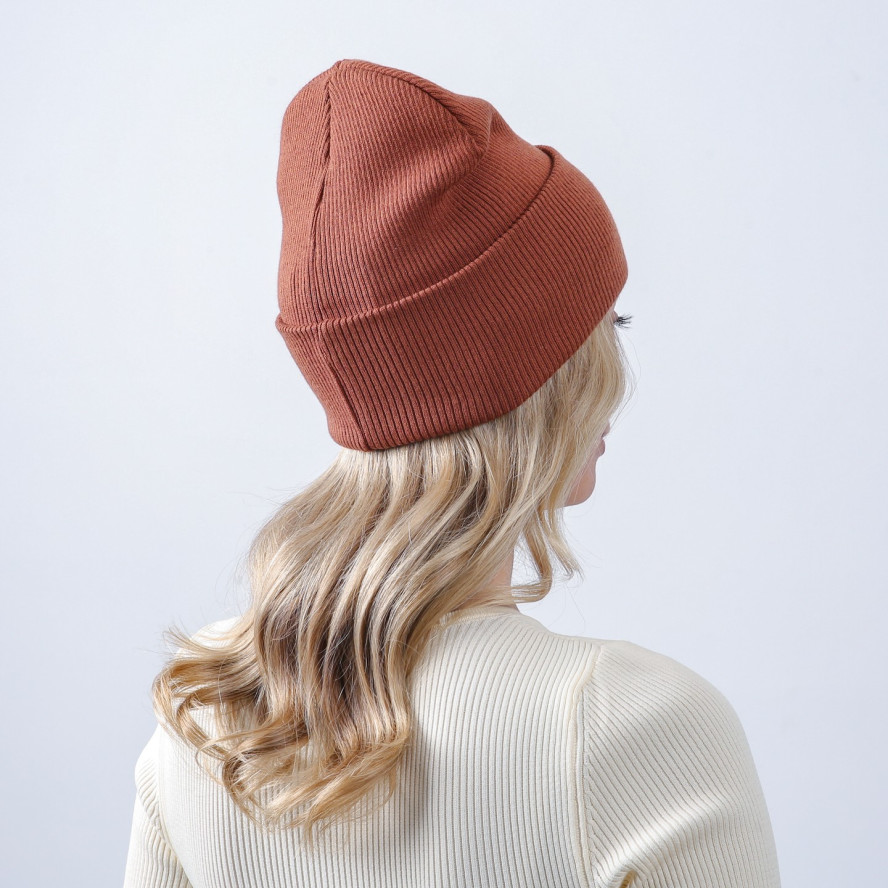 Шапка біні жіноча бавовна коричнева FREYA 573-161, фото 4