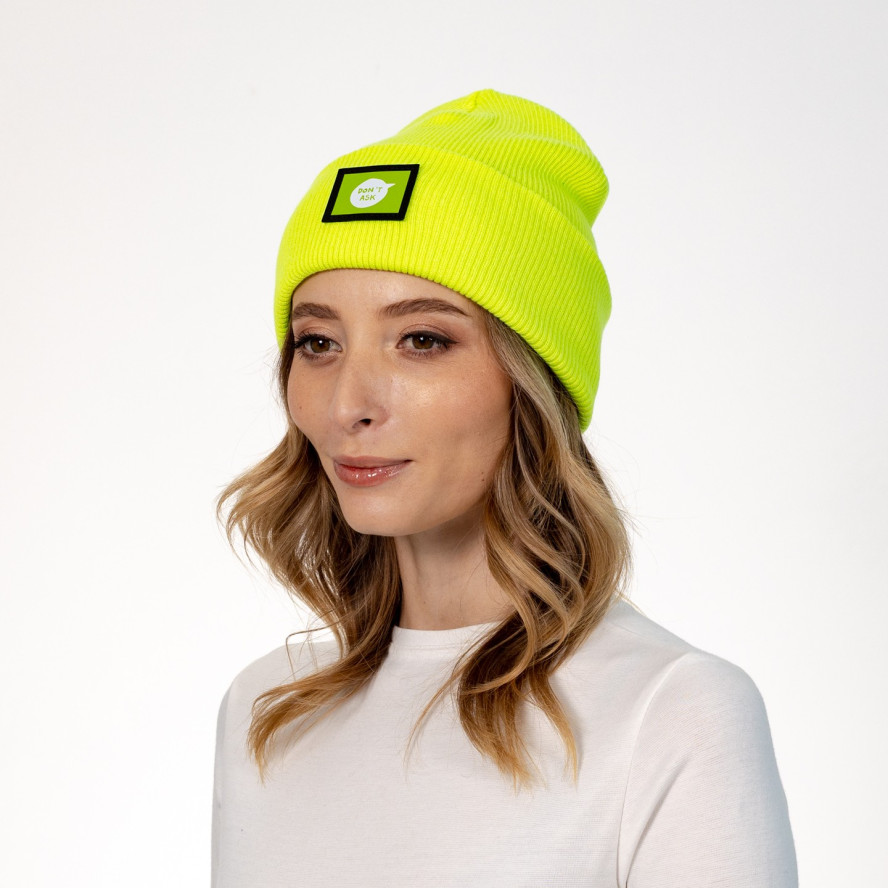 Шапка біні жіноча бавовна жовта ЮСТІЯ 573-239, фото 3
