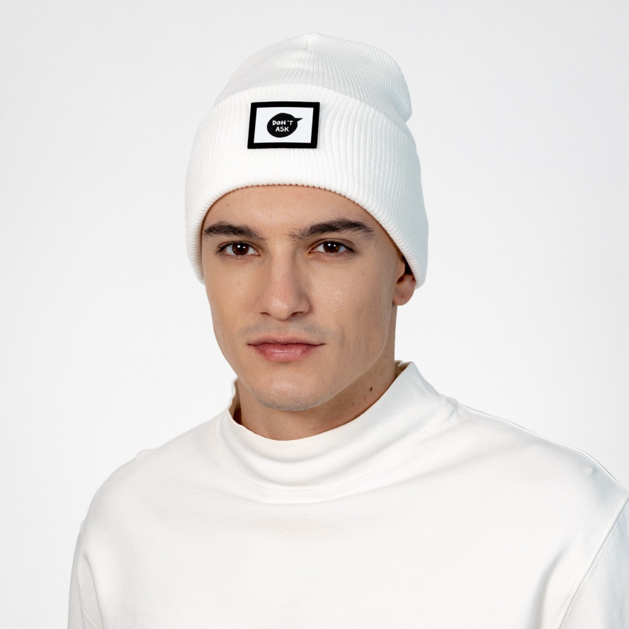Шапка бини мужская хлопок белая ЮСТИЯ 573-260, фото 3