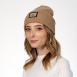 Шапка біні жіноча бавовна бежева ДОННА 573-314, фото 3