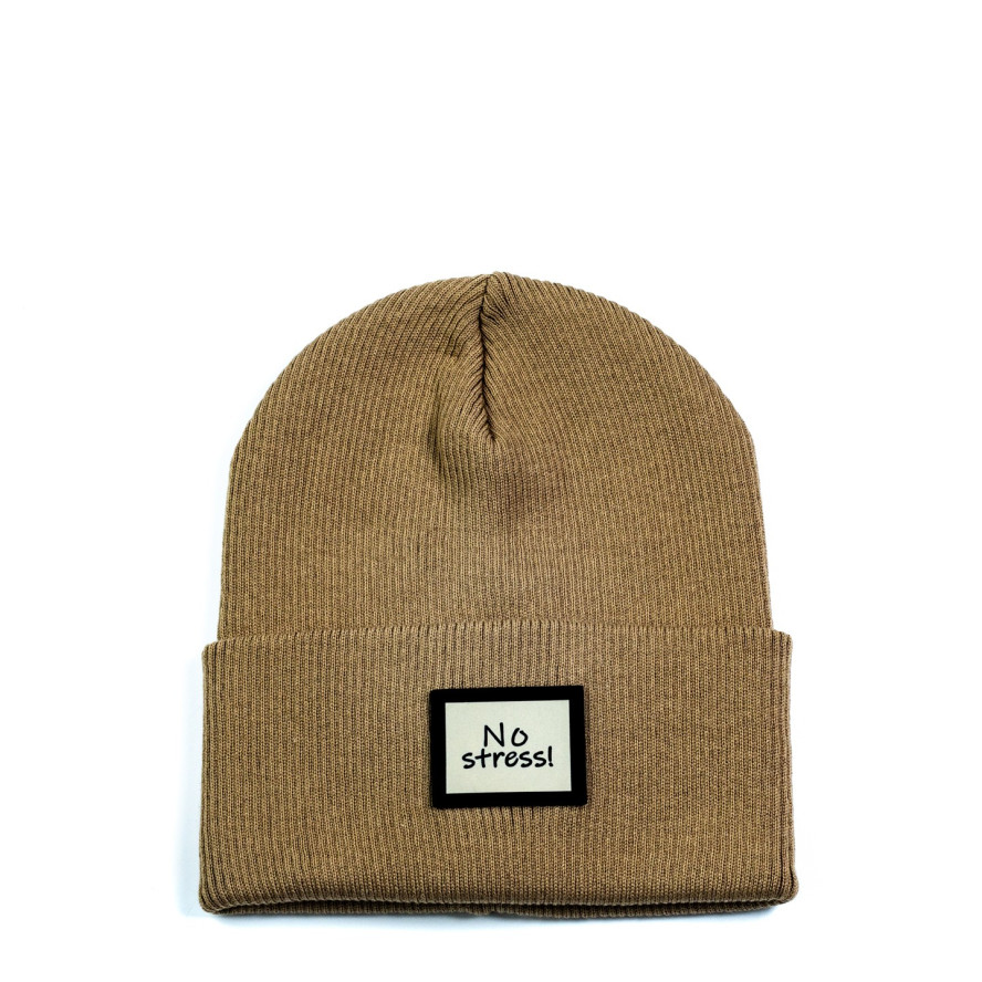 Шапка біні жіноча бавовна бежева ДОННА 573-314, фото 1