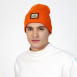 Шапка біні чоловіча бавовна помаранчева ДОННА 573-345, фото 3