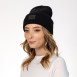 Шапка біні жіноча бавовна чорна ДОННА 573-420, фото 3