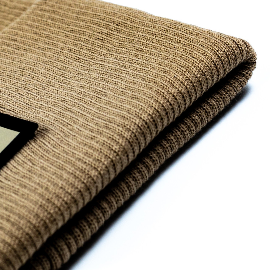 Шапка бини женская хлопок бежевая ТЕОНА 573-512, фото 2