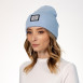 Шапка біні жіноча бавовна блакитна ТЕОНА 573-543, фото 3