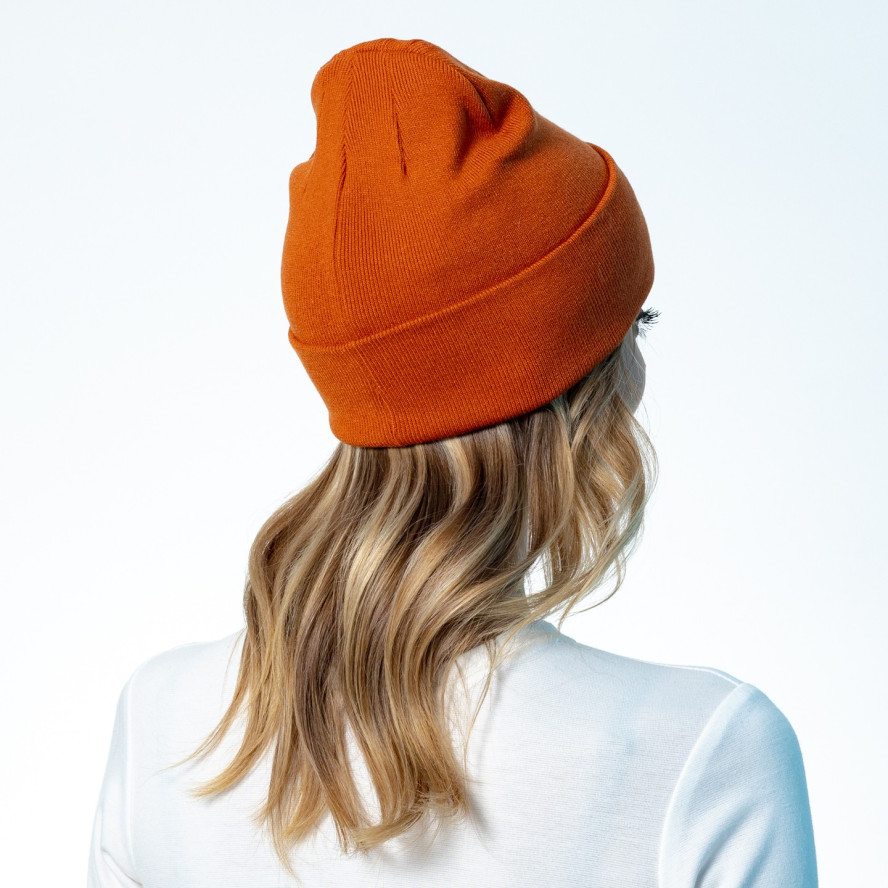 Шапка біні жіноча віскоза помаранчева RUTH 977-731, фото 5