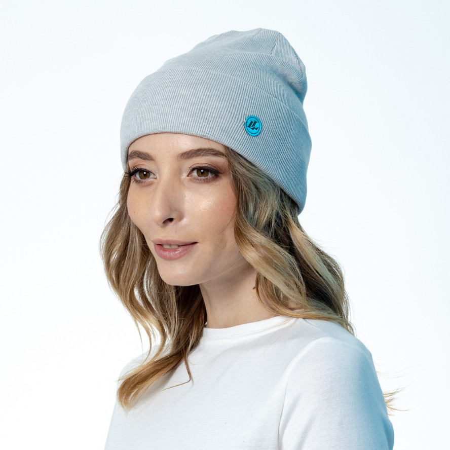 Шапка біні жіноча віскоза сіра RUTH 573-932, фото 3