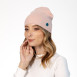 Шапка бини женская вискоза бежевая LUMINA 573-994, фото 3
