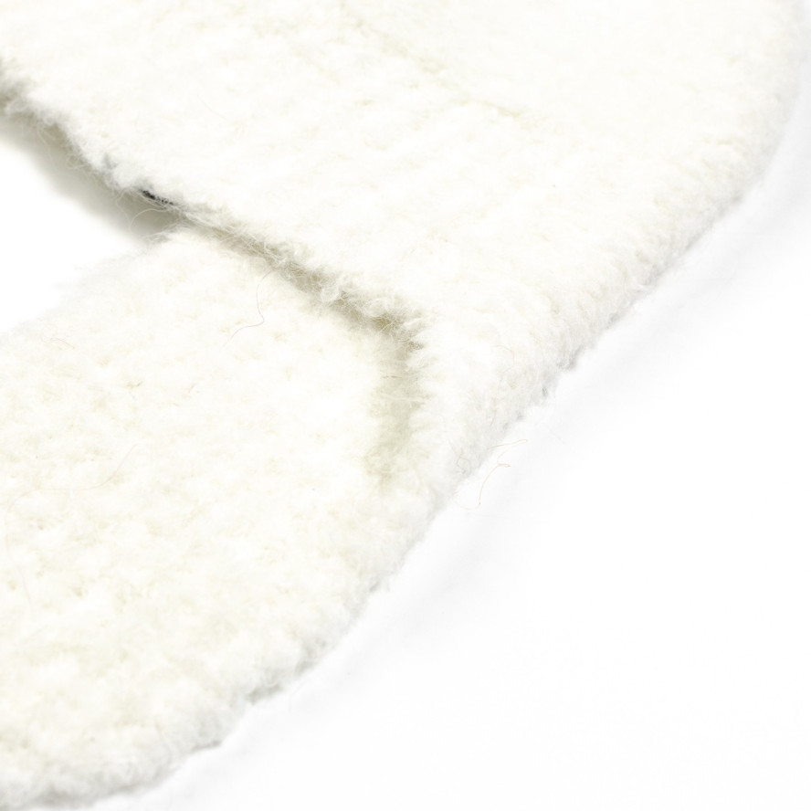 Шапка вушанка жіноча вовна біла ГНАТА 575-349, фото 3