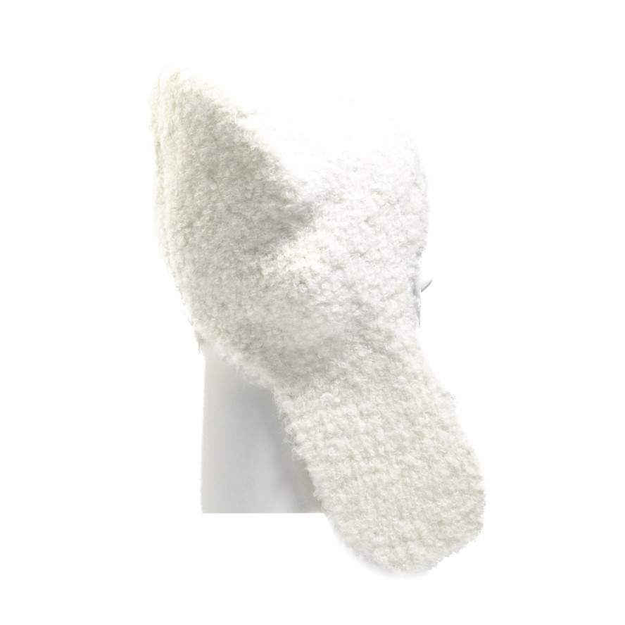 Шапка вушанка жіноча вовна біла ГНАТА 575-349, фото 2