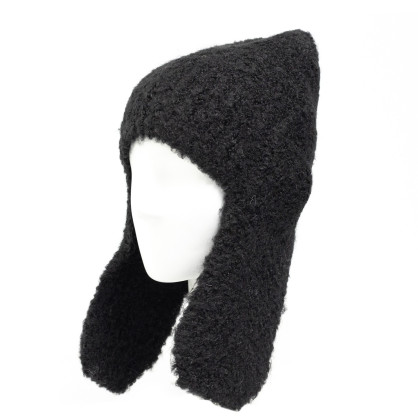 Шапка вушанка жіноча вовна чорна ГНАТА 575-370 Шапка вушанка жіноча вовна чорна ГНАТА 575-370