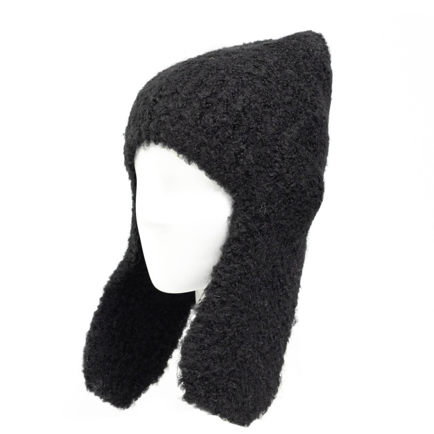Шапка ушанка женская шерсть черная ГНАТА 575-370, фото 1