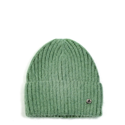 Шапка біні жіноча ангора зелена МУНА 575-622 Шапка біні жіноча ангора зелена МУНА 575-622