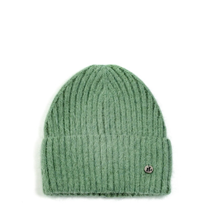 Шапка бини женская ангора зеленая МУНА 575-622 Шапка бини женская ангора зеленая МУНА 575-622