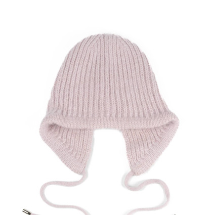 Шапка чепчик с завязками женская ангора розовая СИЛИЯ 577-657 Шапка чепчик с завязками женская ангора розовая СИЛИЯ 577-657