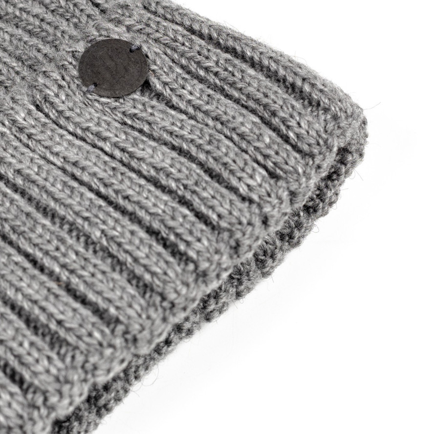 Шапка з помпоном жіноча вовна сіра OSBORN 578-364, фото 2