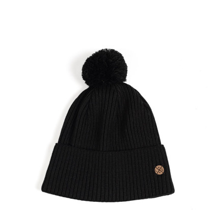 Шапка з помпоном жіноча вовна чорна ROLF 578-654 Шапка з помпоном жіноча вовна чорна ROLF 578-654