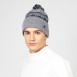 Шапка с помпоном мужская шерсть серая PERCY 578-661, фото 3